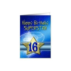  16th birthday card for a Superstar Card Toys & Games