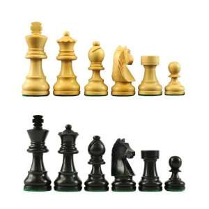  Classic Wood Chess Pieces with 3 King   Ebonized #SKA0126 