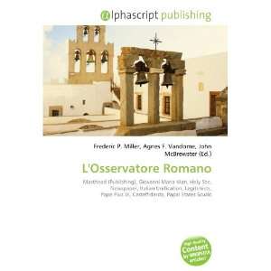  LOsservatore Romano (9786134047364) Books