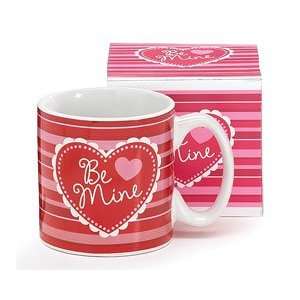  Red & Pink Be Mine My Valentine Mug Ceramic Hearts Love 