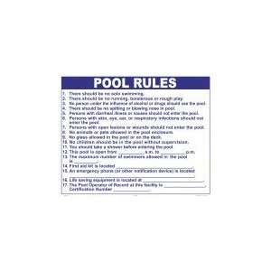  South Carolina Pool Rules Sign 3005Wa3024E