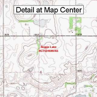  USGS Topographic Quadrangle Map   Heggs Lake, South Dakota 