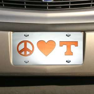  NCAA Tennessee Volunteers Peace, Love Mirrored License 