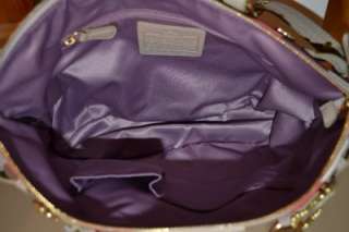 COACH MADISON GRAPHIC OP ART SOPHIA SATCHEL 18636 Cherry Multi Handbag 