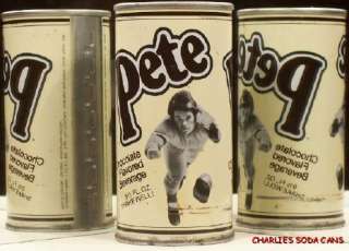 PETE ROSE S/S SODA 9 1/2 OZ CAN CHOCLATE DRINK INDIANA  