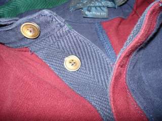 Polo Ralph Lauren Blue Red Hooded Rugby Shirt Jacket XL Coat  