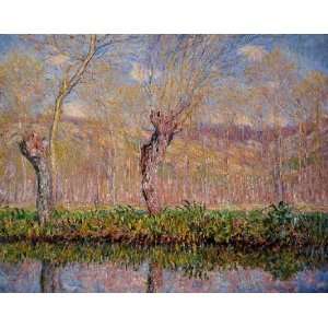   painting name The Banks of the River Epte in Spring, by Monet Claude