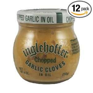 Inglehoffer Chopped Garlic in Oil, 4 Ounce (Pack of 12)  