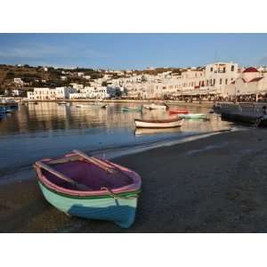  Boats in Harbor, Chora, Mykonos, Greece Photographic 