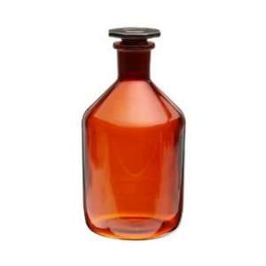 Karter Scientific Reagent Bottle, Amber, 500mL, Narrow Mouth w/Stopper 