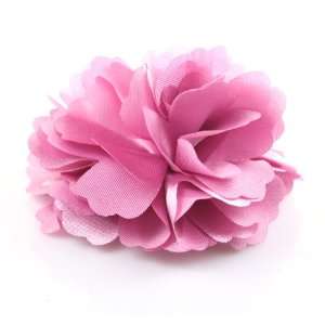  Romantic Pink Satin Peony Fabric Flower Pin Brooch Hair 