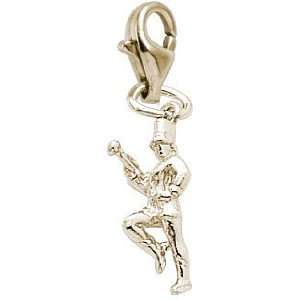  Rembrandt Charms Majorette Charm with Lobster Clasp, Gold 