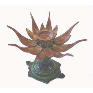   Lotus Flower Incense and Candle Holder, Opens INDIA