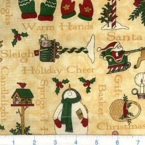   Christmas Novelties Natural Fabric By The Yard Arts, Crafts & Sewing