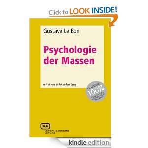 Psychologie der Massen Mit einem einleitenden Essay (German Edition 