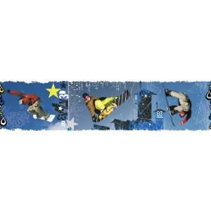   Wallcoverings XG026458 Extreme Sports by Games Snow Board Wall Border