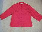 EUC shiney red Silk shirt top CHICOS DESIGN sz 1 or M