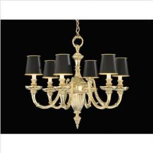  Sheraton Six Light Chandelier with Oil Cloth Shade