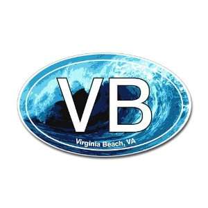  Virginia Beach VB Euro Oval Car Oval Sticker by  