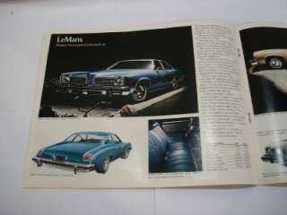 1974 Pontiac Brochure Grand Prix, LeMans, GTO, Etc  