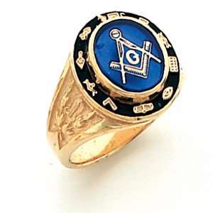  Cipher Blue Lodge Ring   Vermeil/Yellow Gold Filled 
