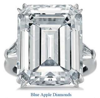 90ct Emerald Cut Diamond Anniversary Engagement Ring GIA 18k White 
