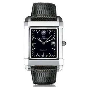  Citadel Mens Swiss Watch   Black Quad with Leather Strap 