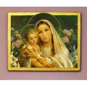  Madonna & Child Plaque   10 x 8