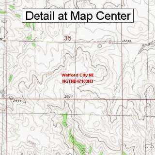  USGS Topographic Quadrangle Map   Watford City NE, North 