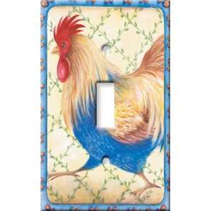   Switch Plate Cover Art Running Rooster Farm Animal S