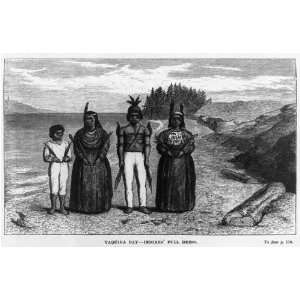  Yaquina Bay   Indians in full dress 1878,Wallis Nash,OR 