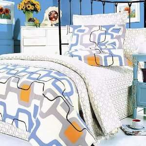   ] 100% Cotton 4PC Duvet Cover Set (King Size)(Comforter not included