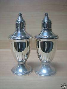 Cohen & Sons Corp Sterling Weighted Salt Pepper Shakers  