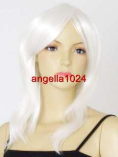 medium new style white cosplay wig 01CC  