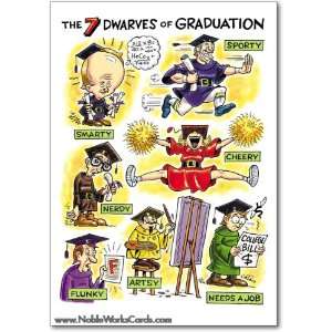  Funny Graduation Card Grad Dwarves Humor Greeting Daniel 