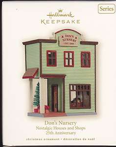 2008 Dated Hallmark Nostalgic Houses and Shops Dons Nursery Series 