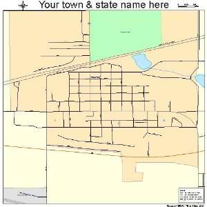  Street & Road Map of Stanley, North Dakota ND   Printed 