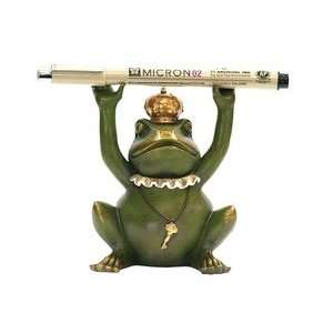  8198 Superior Frog Gatekeeper   Decorative Pen Holder, Painted Finish