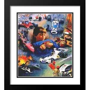 Clemente Micarelli Framed and Double Matted Art 31x37 Racing Dreams