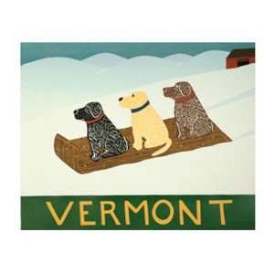  Vermont Sled dogs by Stephen Huneck, 19x13