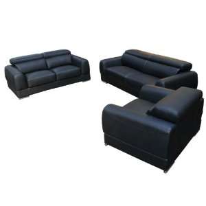   Loveseat, Chair Click Clack Headrests Bonded Leather