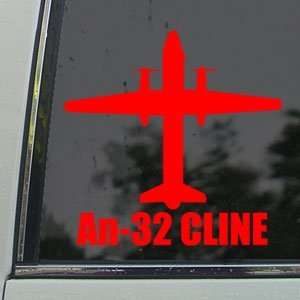  An 32 CLINE Red Decal Military Soldier Window Red Sticker 