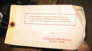 Copelamatic Copeland COMPRESSOR EAL 2 0200 CAB  