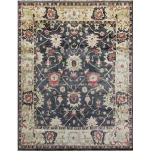  Gray 9 X 12 Hand Knotted Turkish Oushak Wool Rug H1545 