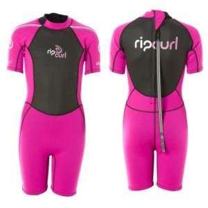  Rip Curl Classic Mini Spring Suit   Girls Black/Pink, 14 