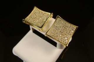   pave set High quality Diamond Simulate in Gold Finish Studs Earrings