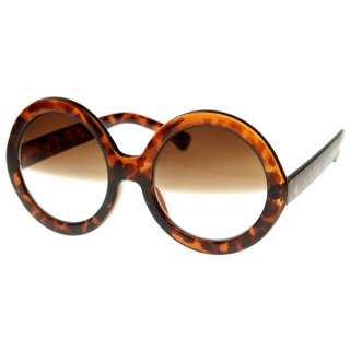   Designer Womens Rare Round Circle Half Tinted Lens Sunglasses 8511