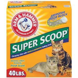 Arm & Hammer Super Scoop Clumping Litter, Fresh Scent, 40 Pound 