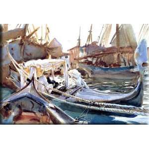 Sketching on the Giudecca 16x11 Streched Canvas Art by Sargent, John 