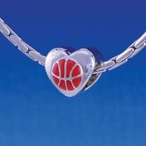  B1139 tlf   Enamel Basketball in Heart   2 Sided   Im 